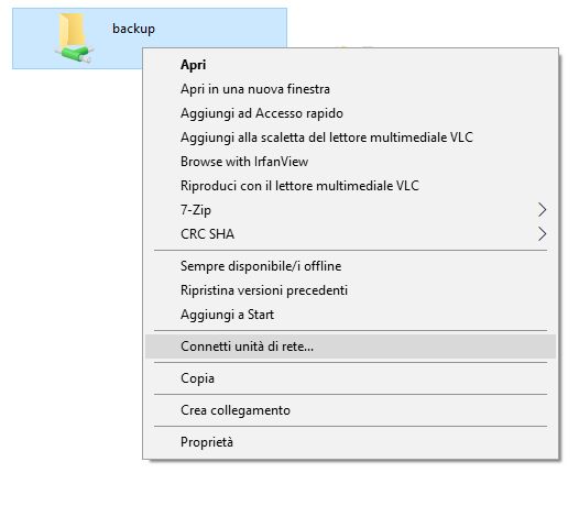 connetti unità di rete