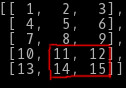 selezione array numpy